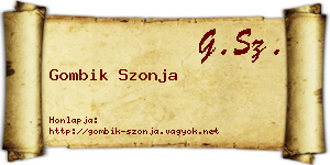 Gombik Szonja névjegykártya